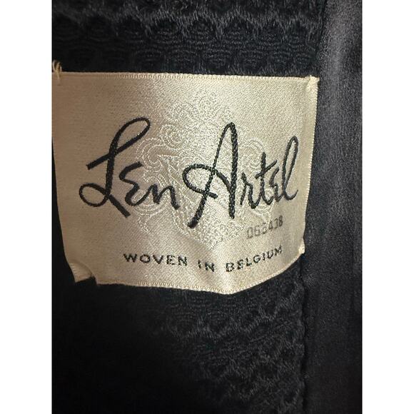 Zimmerman’s Vintage 50s 60s Black Woven Wool Coat Brown Mink Fur Collar Medium - Picture 12 of 12